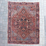 9'2" x 12'4" Antique Serapi Heriz Rug