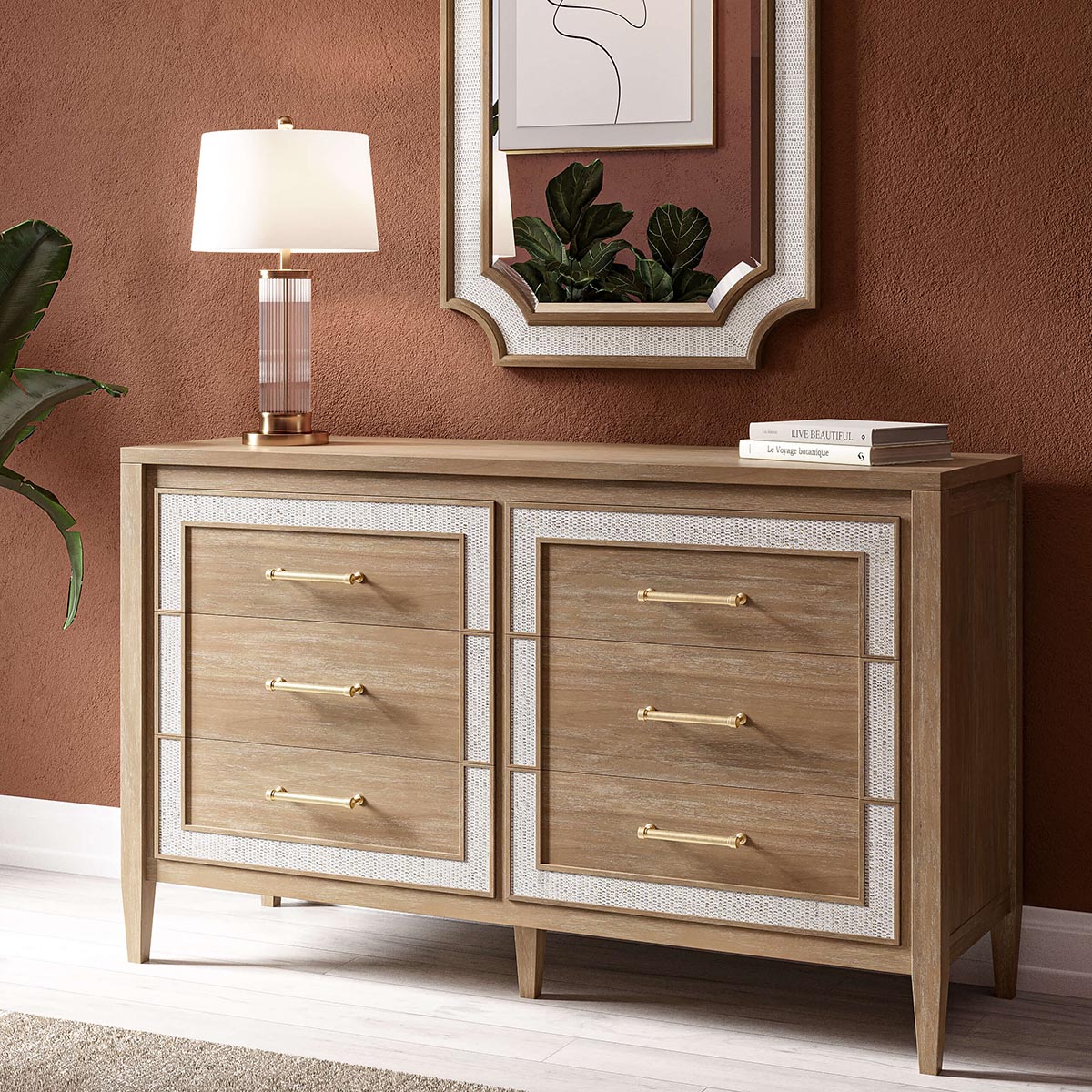 Belgra 6 Drawer Dresser FURNITURE - dressers & chests Bramble