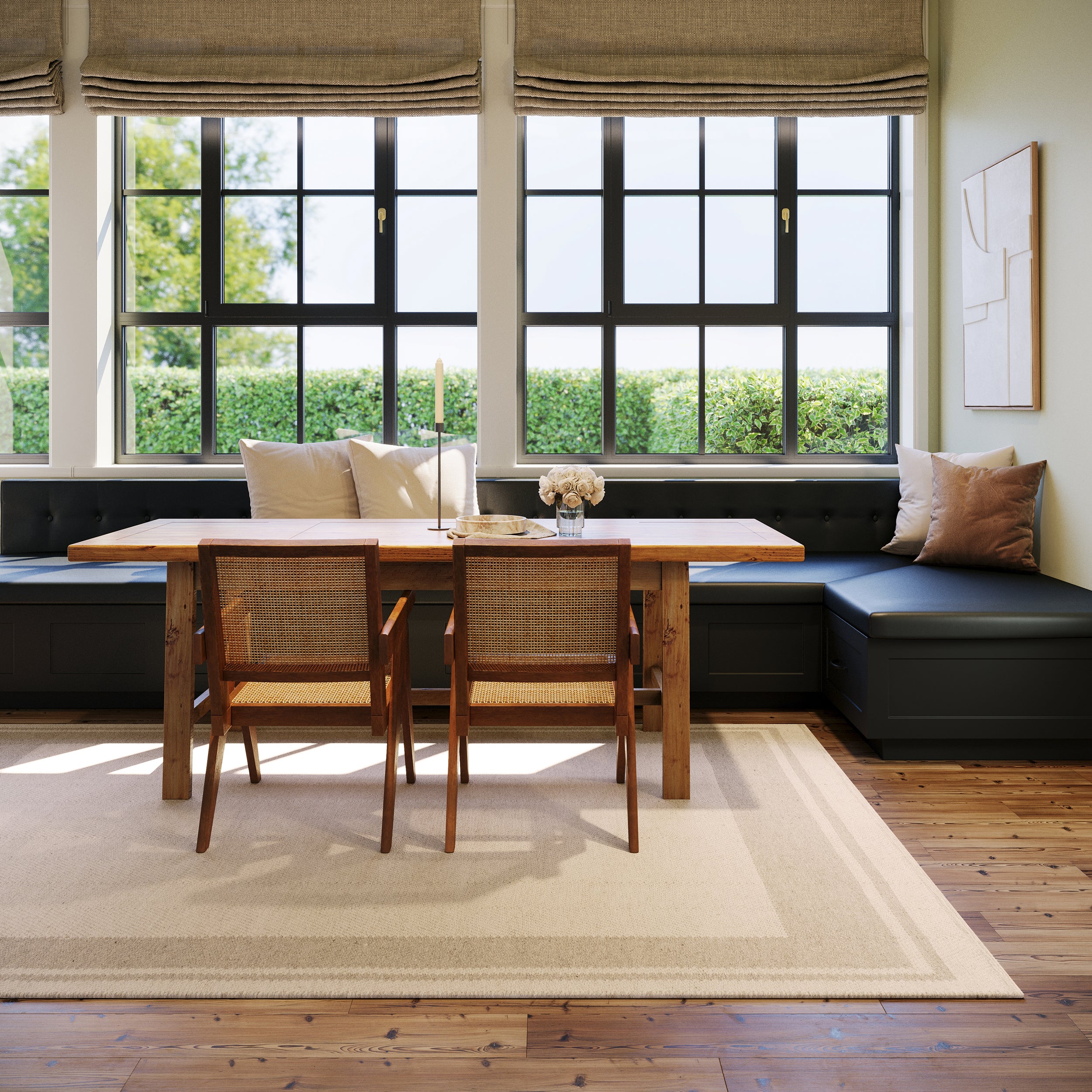 Nate Berkus Canon Bordered Wool Cozy Area Rug RUGS - wool Dash & Albert