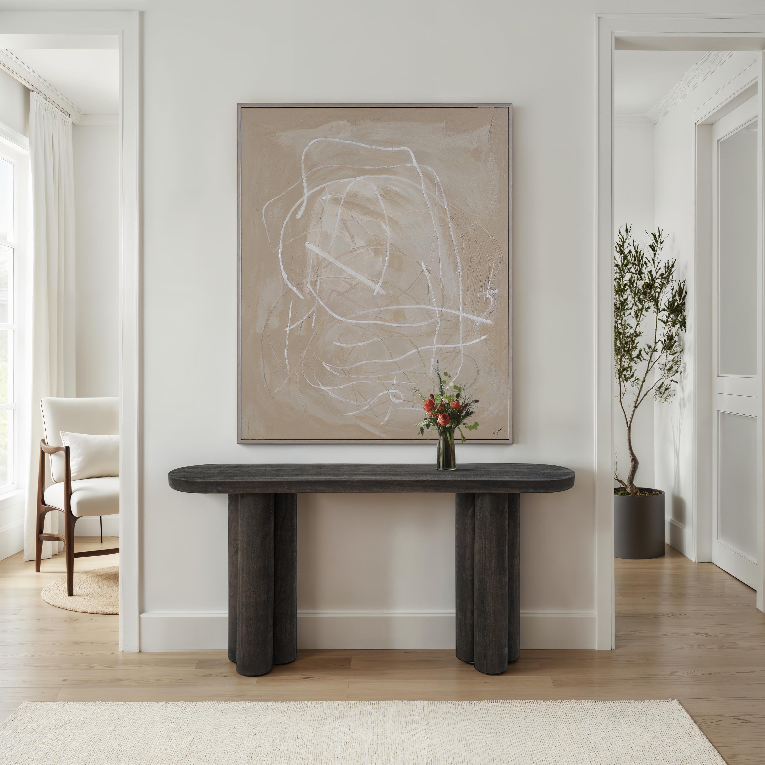FLOOR MODEL - Ramon Console Table - Walnut FURNITURE - floor model Renwil