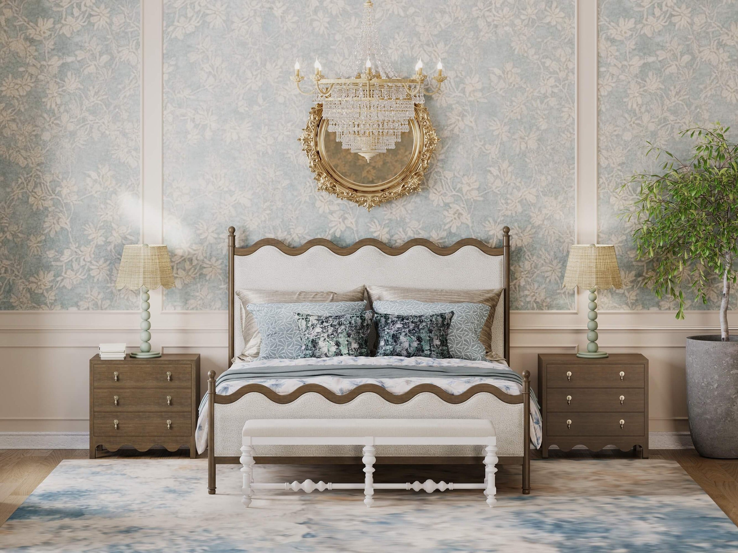 Colleen Upholstered Bed FURNITURE - bed Bramble