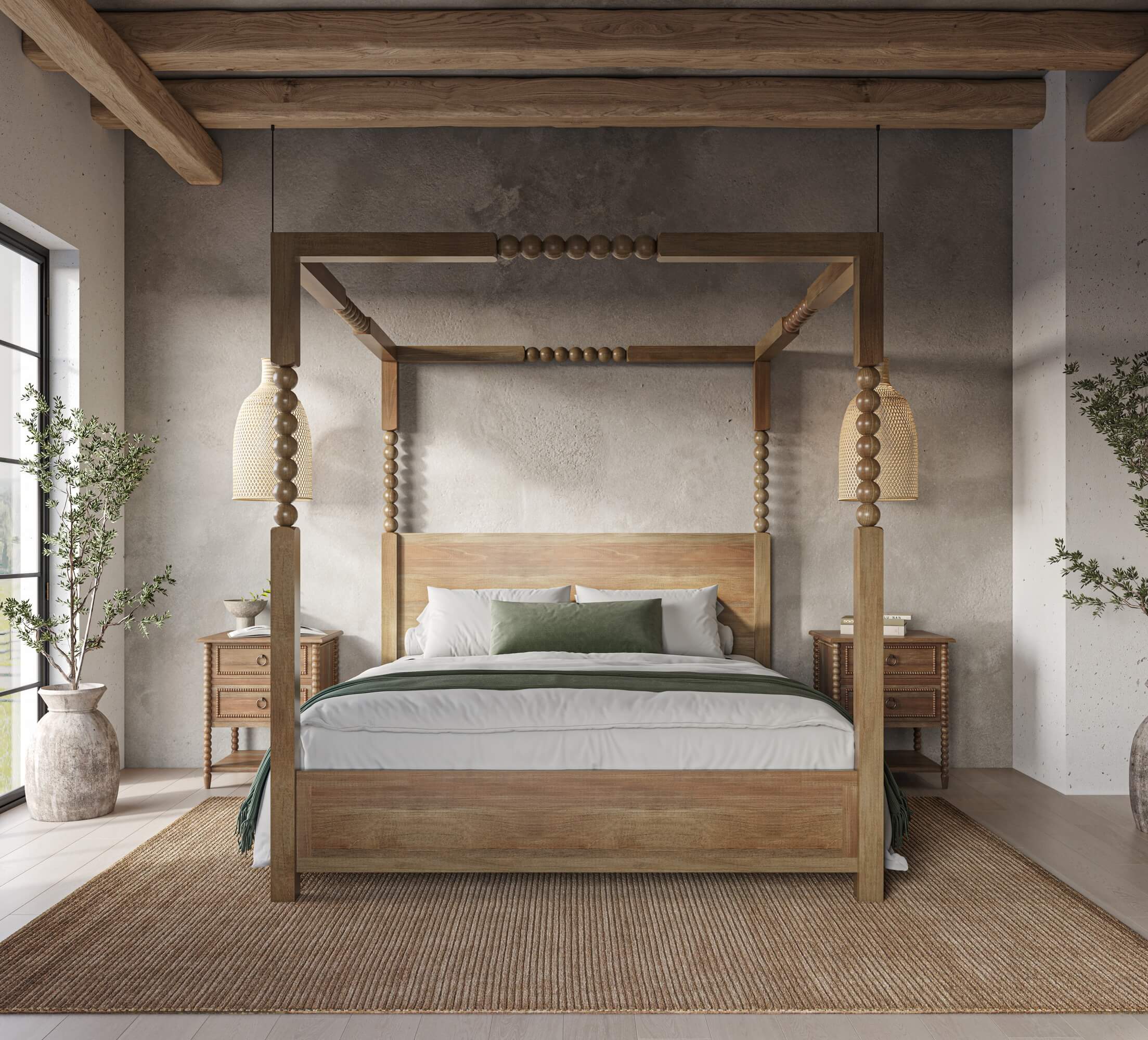 Cholet Poster Bed FURNITURE - bed Bramble