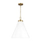 Matte White and Burnished Brass