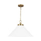 Matte White and Burnished Brass