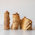 Vintage Tall Wood Cloud Vase - Rug & Weave