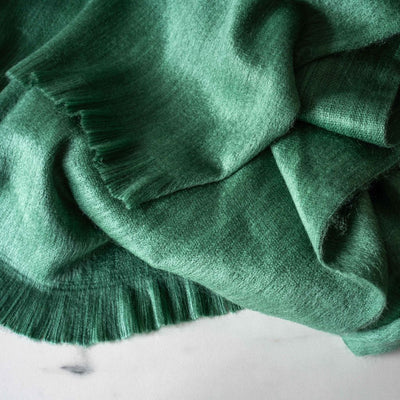 Heathered Green Throw Blanket - Rug & Weave