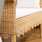 Newport Scalloped Bench FURNITURE - ottoman Bramble