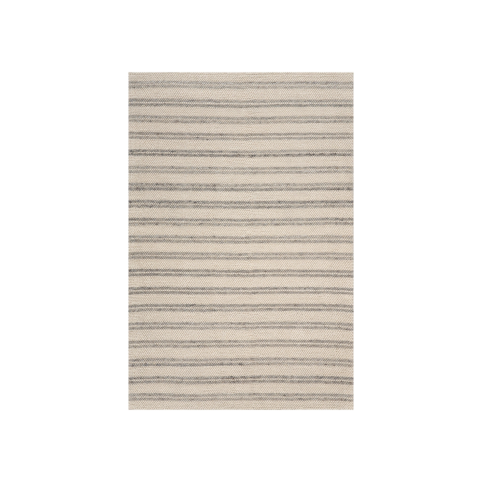 Venit Modern Striped Farmhouse Rug RUGS - wool Dash & Albert Beige 2' x 3'