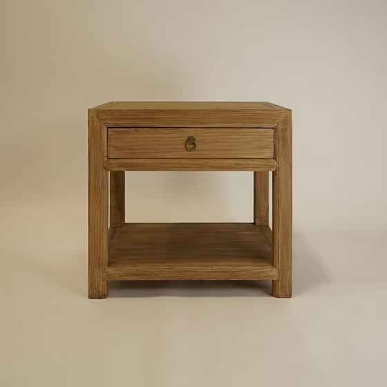 Sutton Reclaimed Wood Nightstand 5-VINTAGE-nightstand Hauer Market Natural