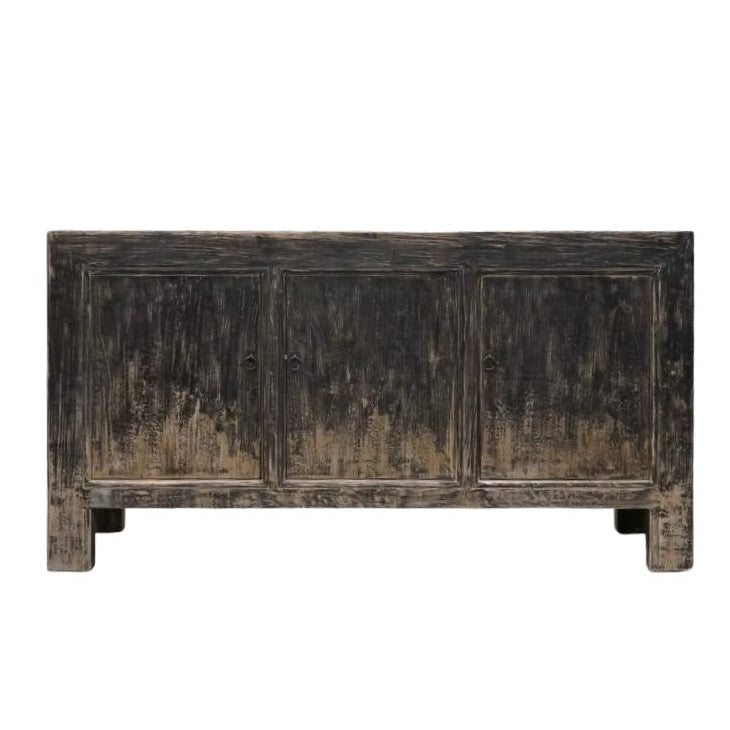 Bowie Weathered Black Sideboard 7 - FURNITURE - sideboard/cabinet Hauer Market Three Door