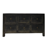 Reid 6 drawer Reclaimed Wood Sideboard 7 - FURNITURE - sideboard/cabinet Hauer Market Distressed Black