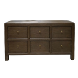 Reid 6 drawer Reclaimed Wood Sideboard 7 - FURNITURE - sideboard/cabinet Hauer Market Aged Brown