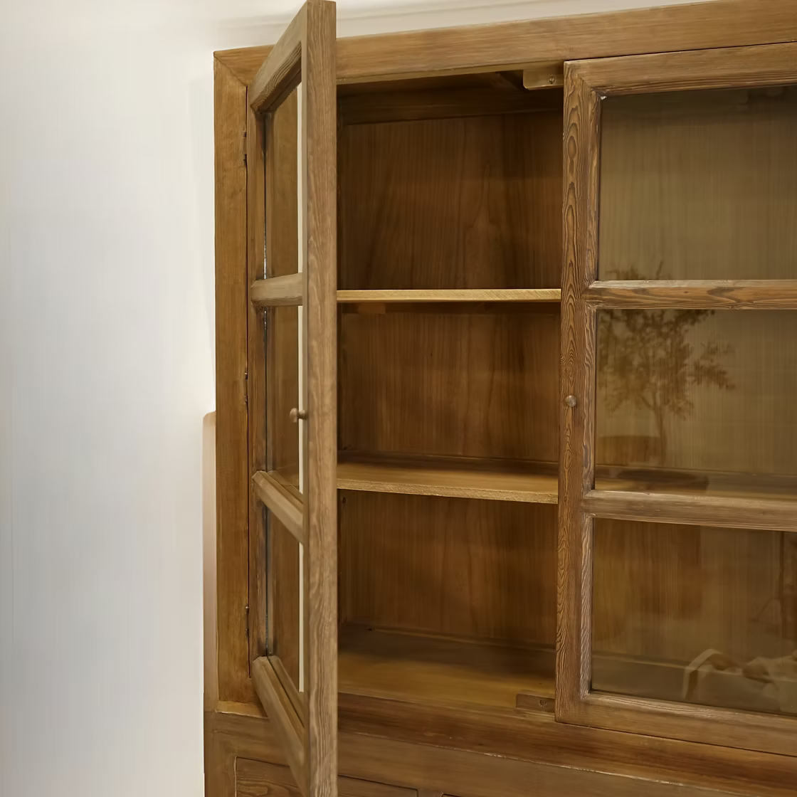 Daphne Reclaimed Wood Glass Cabinet 7 - FURNITURE - bookcase/cabinet Hauer Market