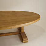 Evelyn Reclaimed Wood Oval Coffee Table 4 - a - FURNITURE - Coffee Table - Round Hauer Market