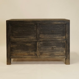 Reid 4 drawer Reclaimed Wood Sideboard 7 - FURNITURE - sideboard/cabinet Hauer Market Distressed Black