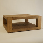 Arlo Reclaimed Wood Square Coffee Table 4 - b - FURNITURE - coffee table - round Hauer Market