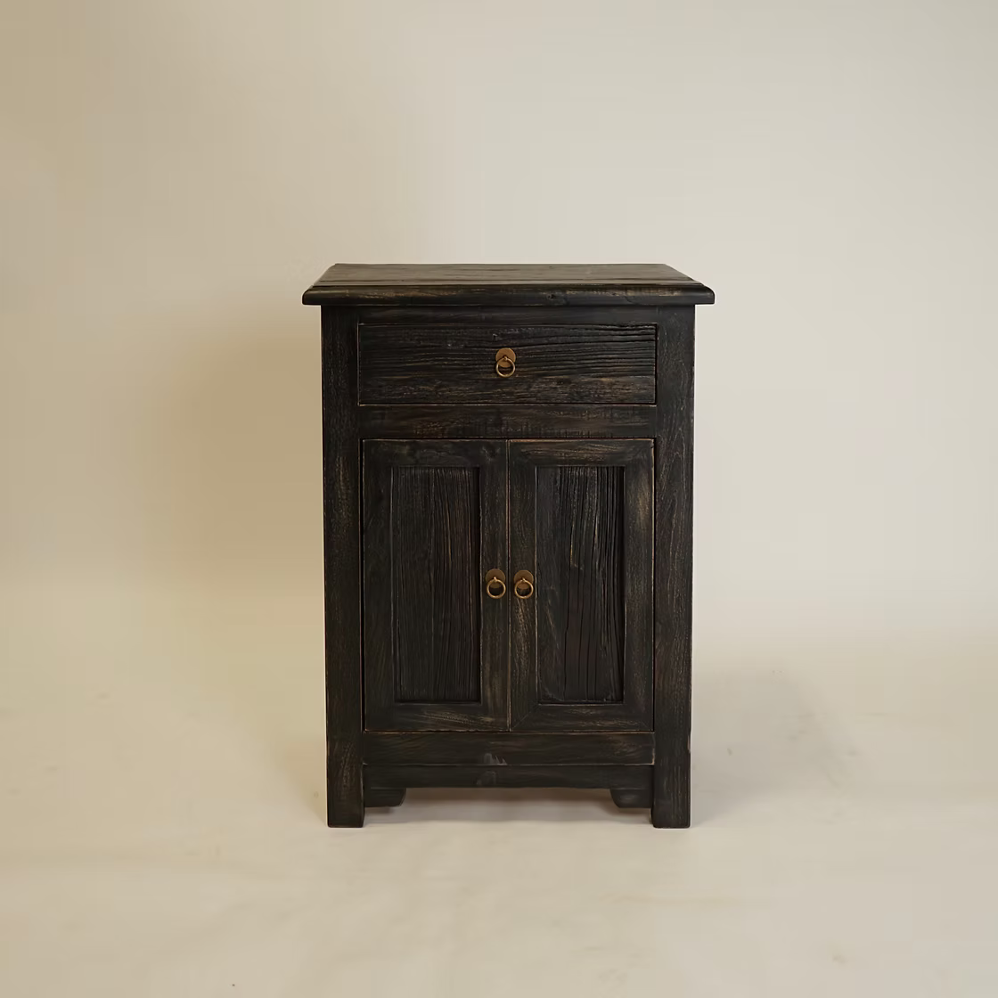 Archie Reclaimed Wood Nightstand FURNITURE - nightstand Hauer Market Distressed Black
