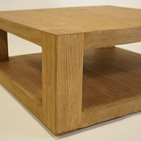 Arlo Reclaimed Wood Square Coffee Table 4 - b - FURNITURE - coffee table - round Hauer Market