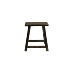 Daisy Reclaimed Elm Wood Accent Table/Stool 0-VINTAGE - stool Hauer Market Black