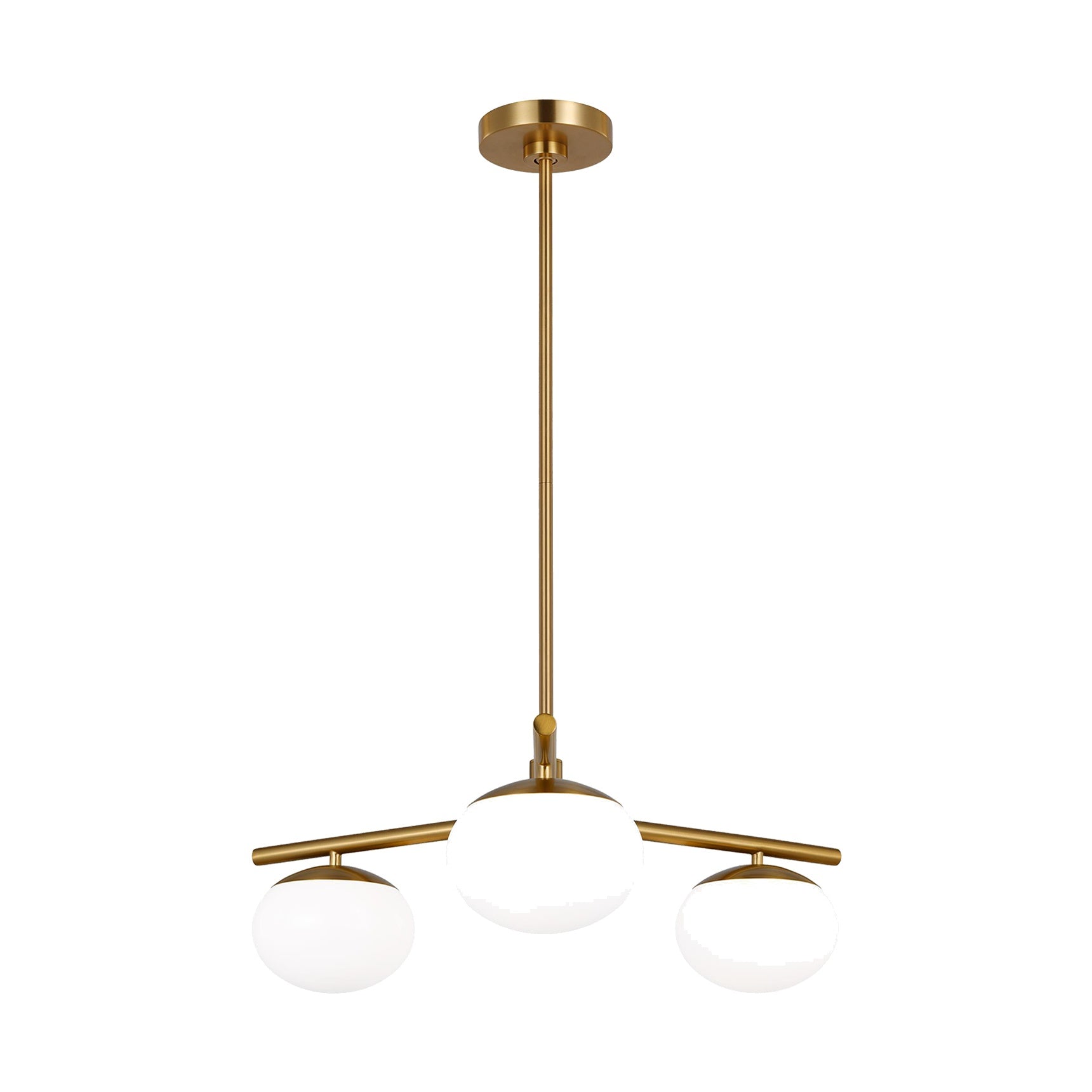 Lune Semi-Flush Mount LIGHTING - flush mount Visual Comfort - Studio Burnished Brass
