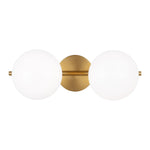 Lune 2-Light Vanity Sconce LIGHTING - vanity Visual Comfort - Studio Burnished Brass