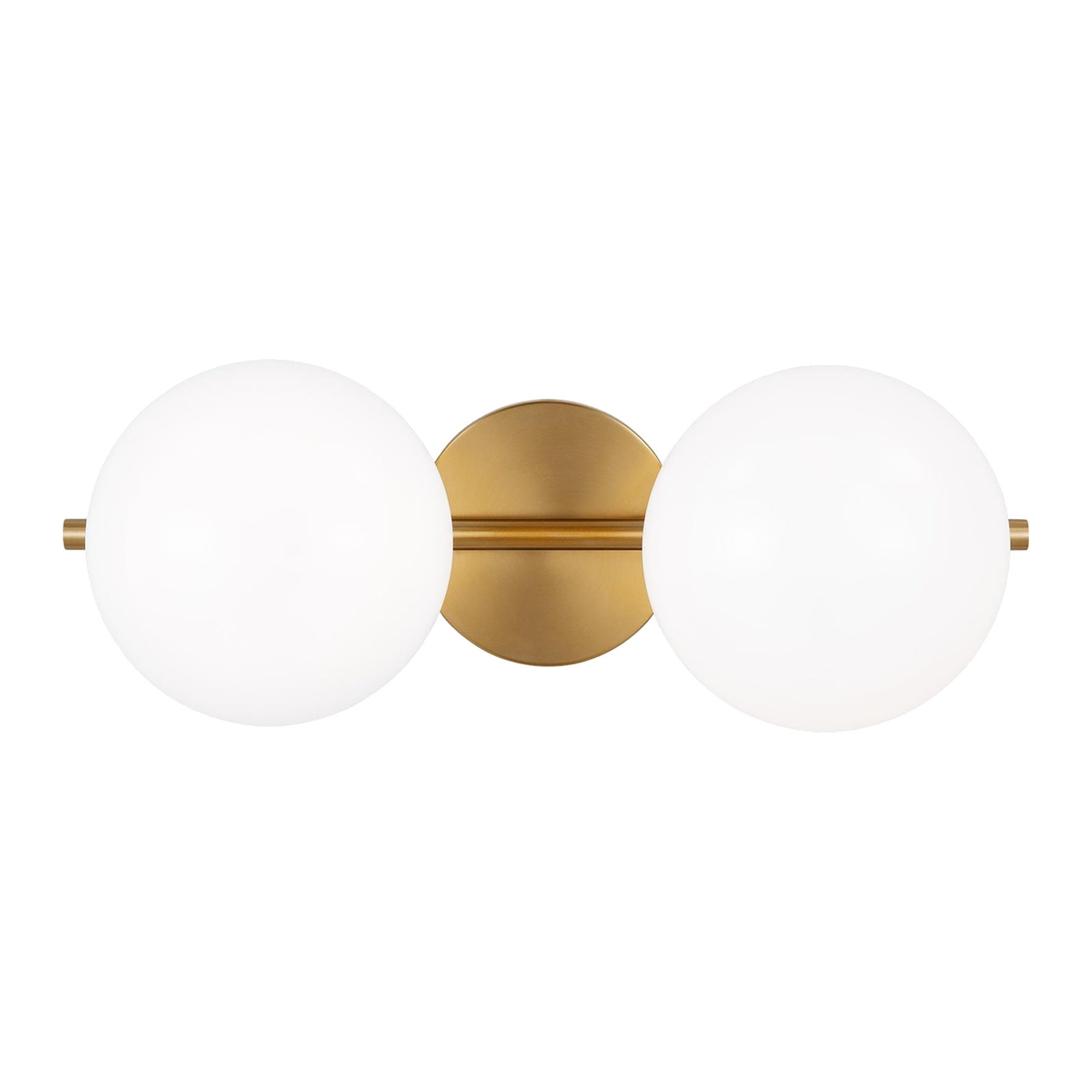 Lune 2-Light Vanity Sconce LIGHTING - vanity Visual Comfort - Studio Burnished Brass