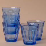 Short Ocean Blue Picardie Glass Tumbler glass tumbler Inter Continental Mercantile