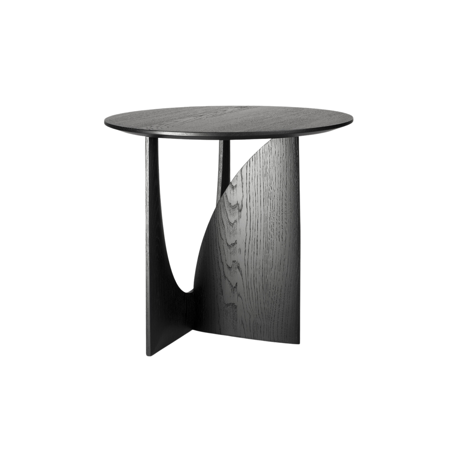 geometric side table black oak - rug & weave