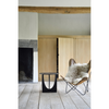 geometric side table black oak - rug & weave
