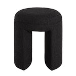 Amarah Stool FURNITURE - ottoman Renwil Black Boucle
