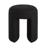 Amarah Stool FURNITURE - ottoman Renwil Black Boucle