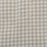 Beige Gingham Linen Duvet Cover - Rug & Weave