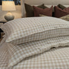 Beige Gingham Linen Pillowcase Set - Rug & Weave