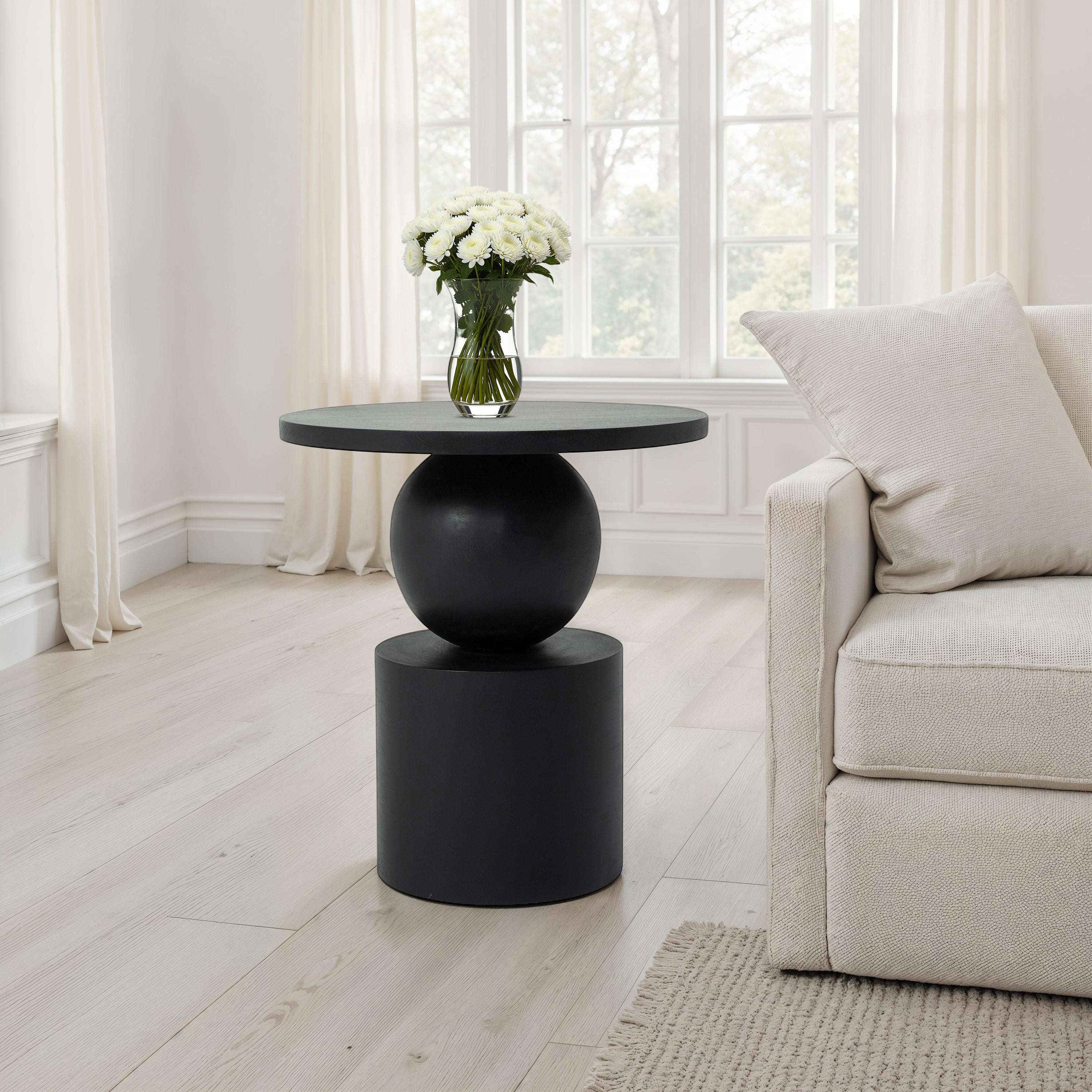 Paloma Side TableBlack FURNITURE - side table Renwil