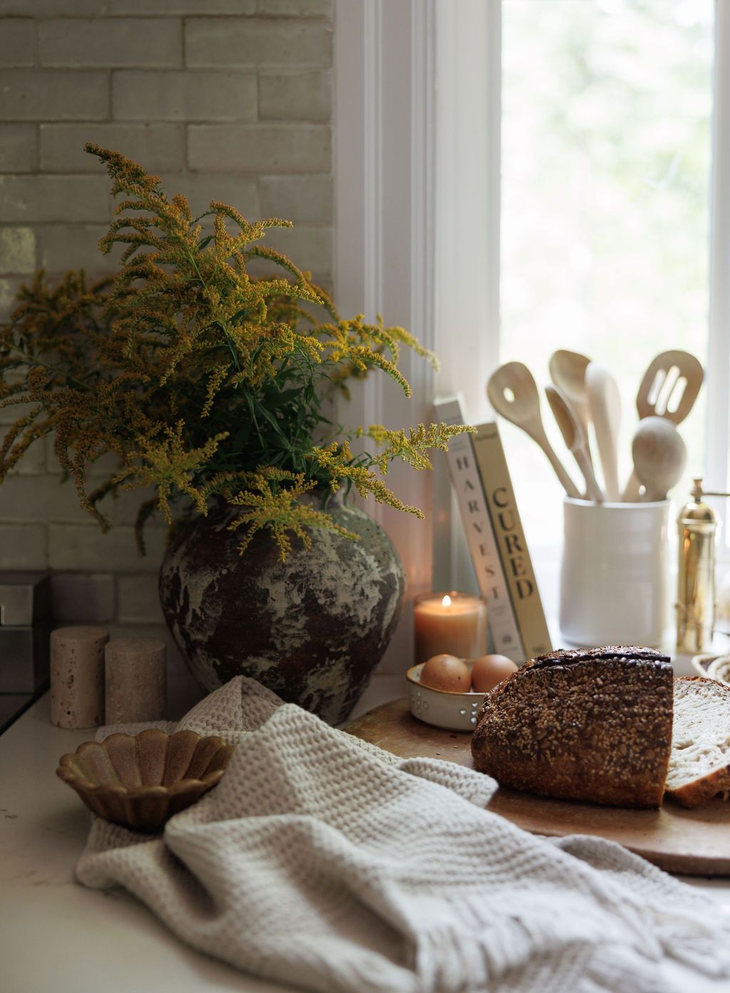 Travertine Salt & Pepper Shakers - Rug & Weave