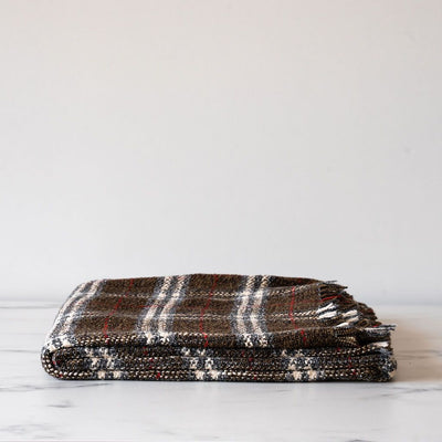 Brown Plaid Throw Blanket - Rug & Weave