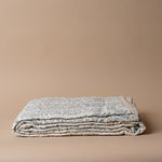 Hazy Blue Kantha Stitch Bed Blanket - Rug & Weave