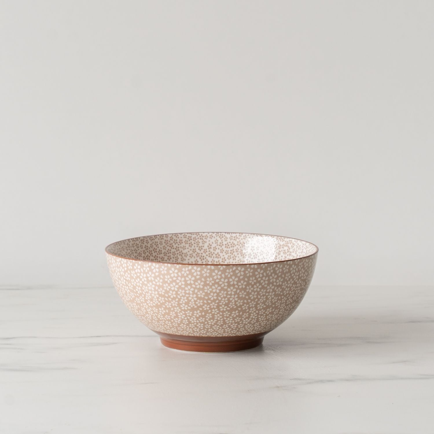 Beige Daisy Patterned Bowl - Rug & Weave