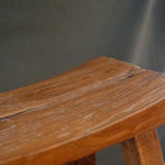 Vintage Curved Wood Stool - Rug & Weave