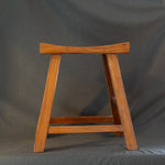 Vintage Curved Wood Stool - Rug & Weave