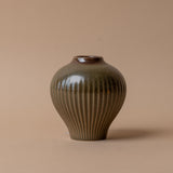 Round Brown Porcelain Vase vase Accents De Ville (ShopZio)