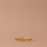 Glass Pillar Candle Plate candle holder Old Country Design (ShopZio) Apricot