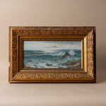 "Stormy Seas" Framed Vintage Painting - Rug & Weave