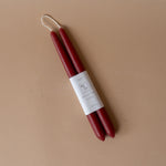 Classic Beeswax Taper Candles candle Mo&Co Home (Faire) Burgundy