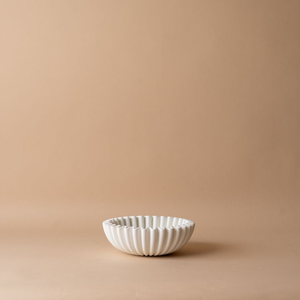 Fluted Ceramic Bowl dish Indaba