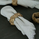 Braided Seagrass Napkin Ring Set - Rug & Weave