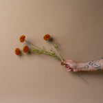 Faux Brown Mini Chrysanthemum Spray faux stem Indaba