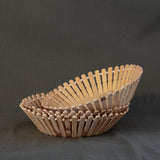 Vintage Wooden Basket Bowl - Rug & Weave