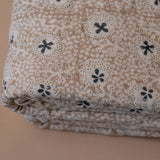 Block Print Clovers Bed Blanket blanket Indaba
