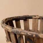Antique Wood Basket - Rug & Weave